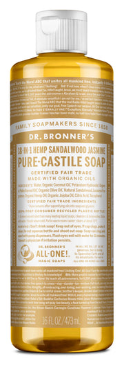 Sandalwood Jasmine - Pure-Castile Liquid Soap