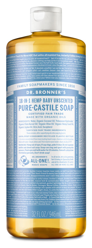 Baby Unscented - Pure-Castile Liquid Soap