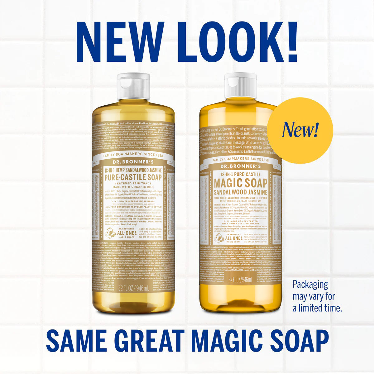 PURE-CASTILE LIQUID SOAP Sandalwood Jasmine [946ml]