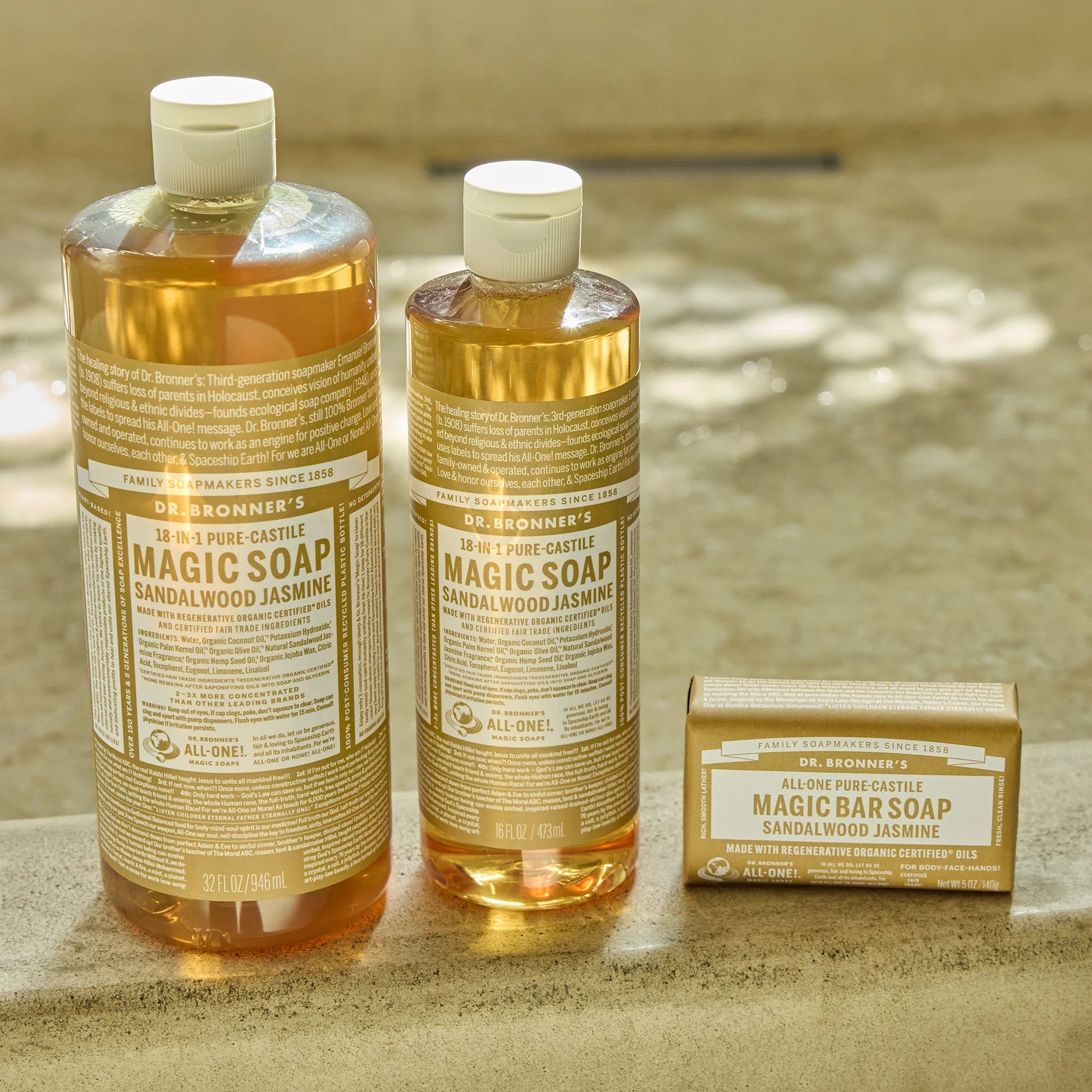PURE-CASTILE LIQUID SOAP Sandalwood Jasmine [473ml, 946ml]