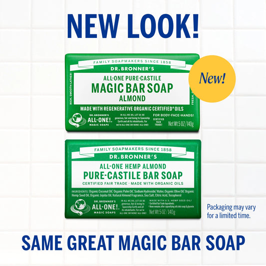 Almond - Pure-Castile Magic Bar Soap