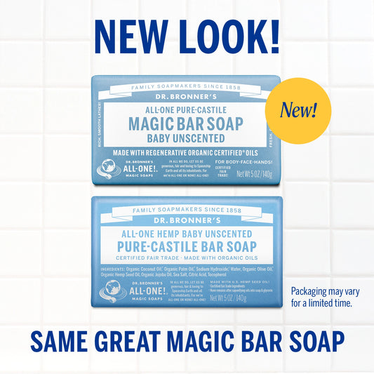 Baby Unscented - Pure-Castile Magic Bar Soap