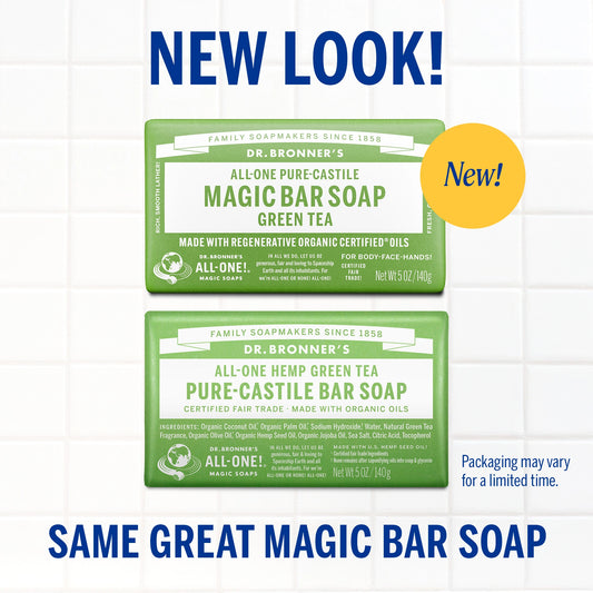 Green Tea - Pure-Castile Magic Bar Soap
