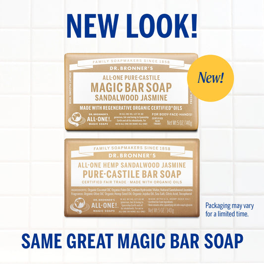 Sandalwood Jasmine - Pure-Castile Magic Bar Soap