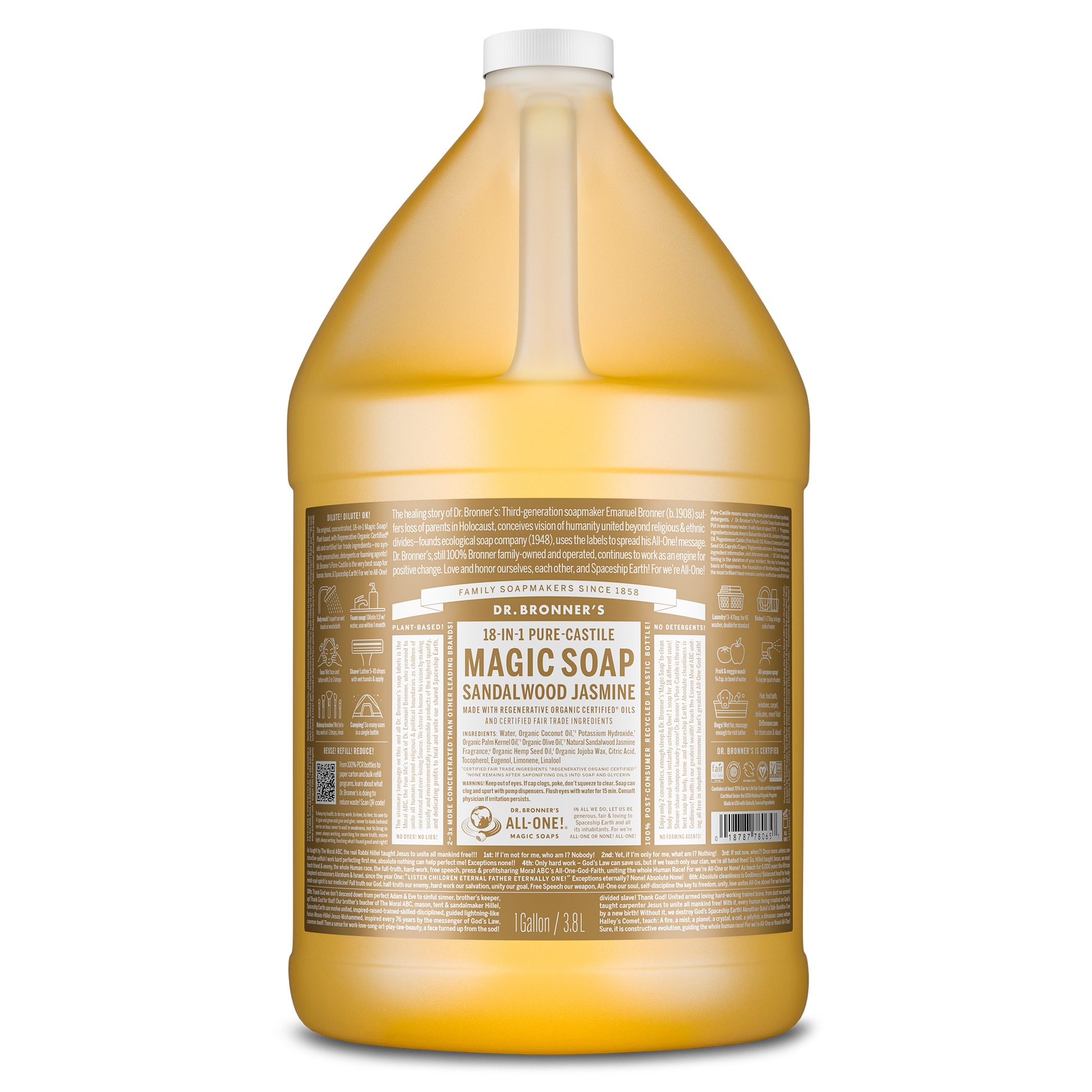 PURE-CASTILE LIQUID SOAP Sandalwood Jasmine [3.78l]
