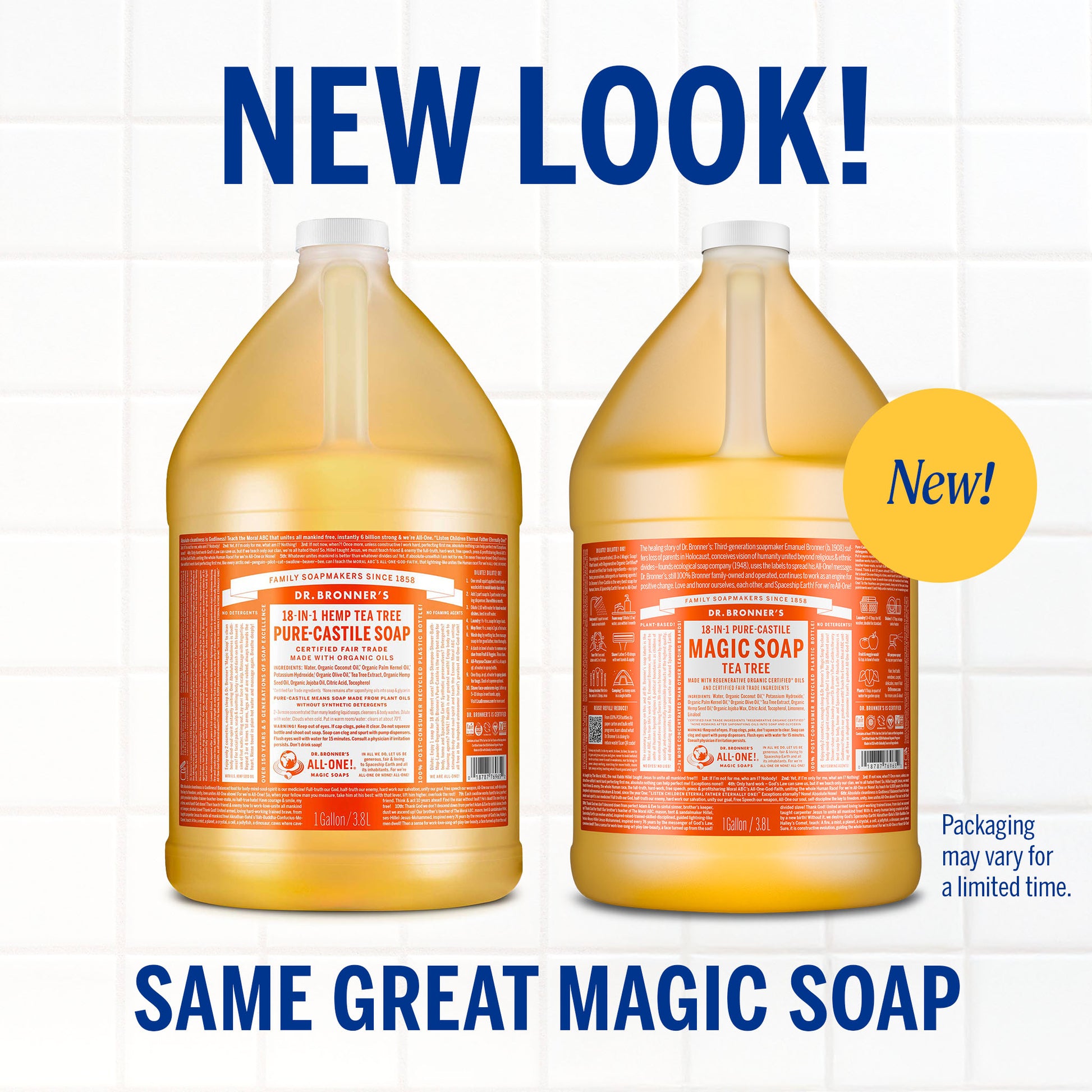 PURE-CASTILE LIQUID SOAP Tea Tree [3.78l]