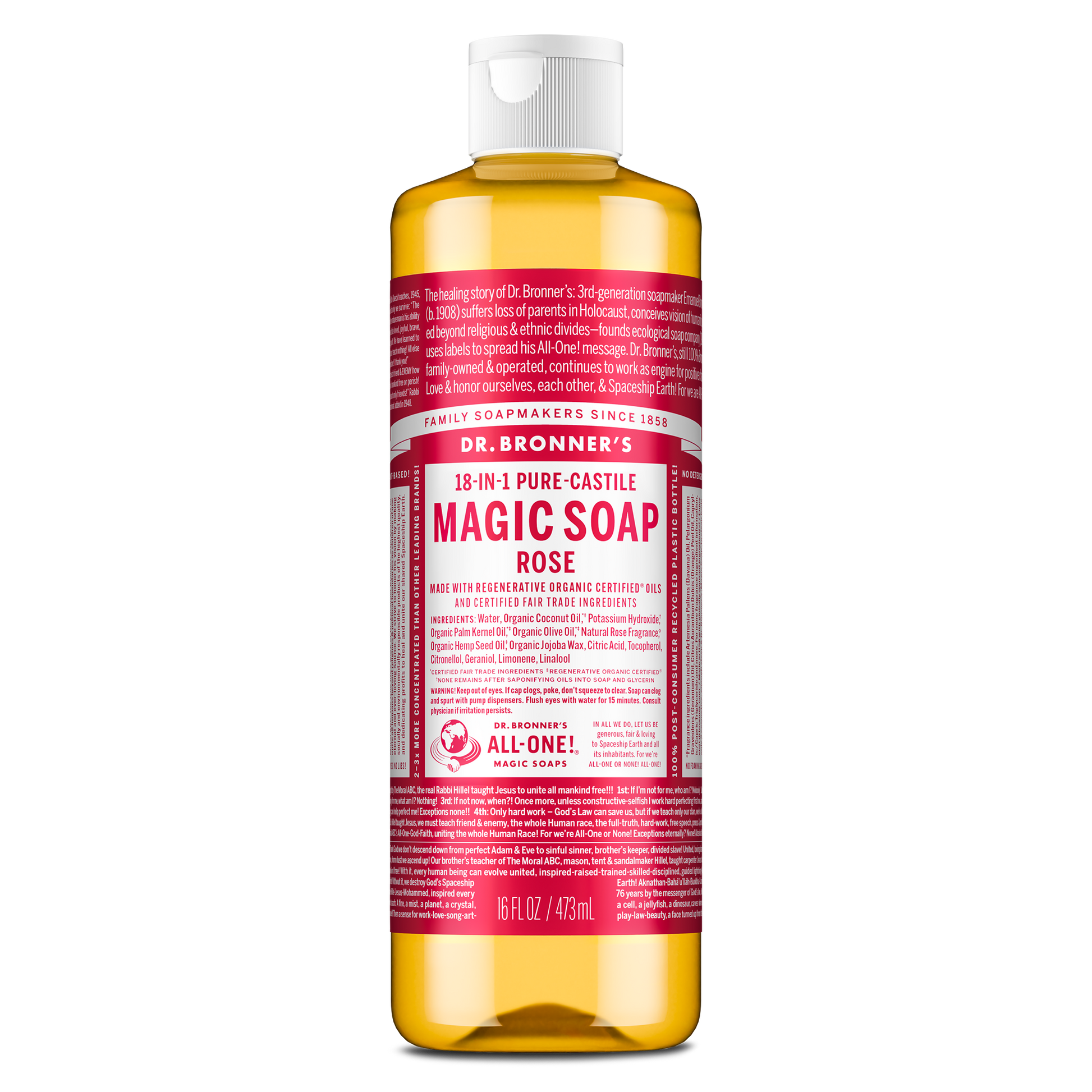 PURE-CASTILE LIQUID SOAP Rose [473ml]
