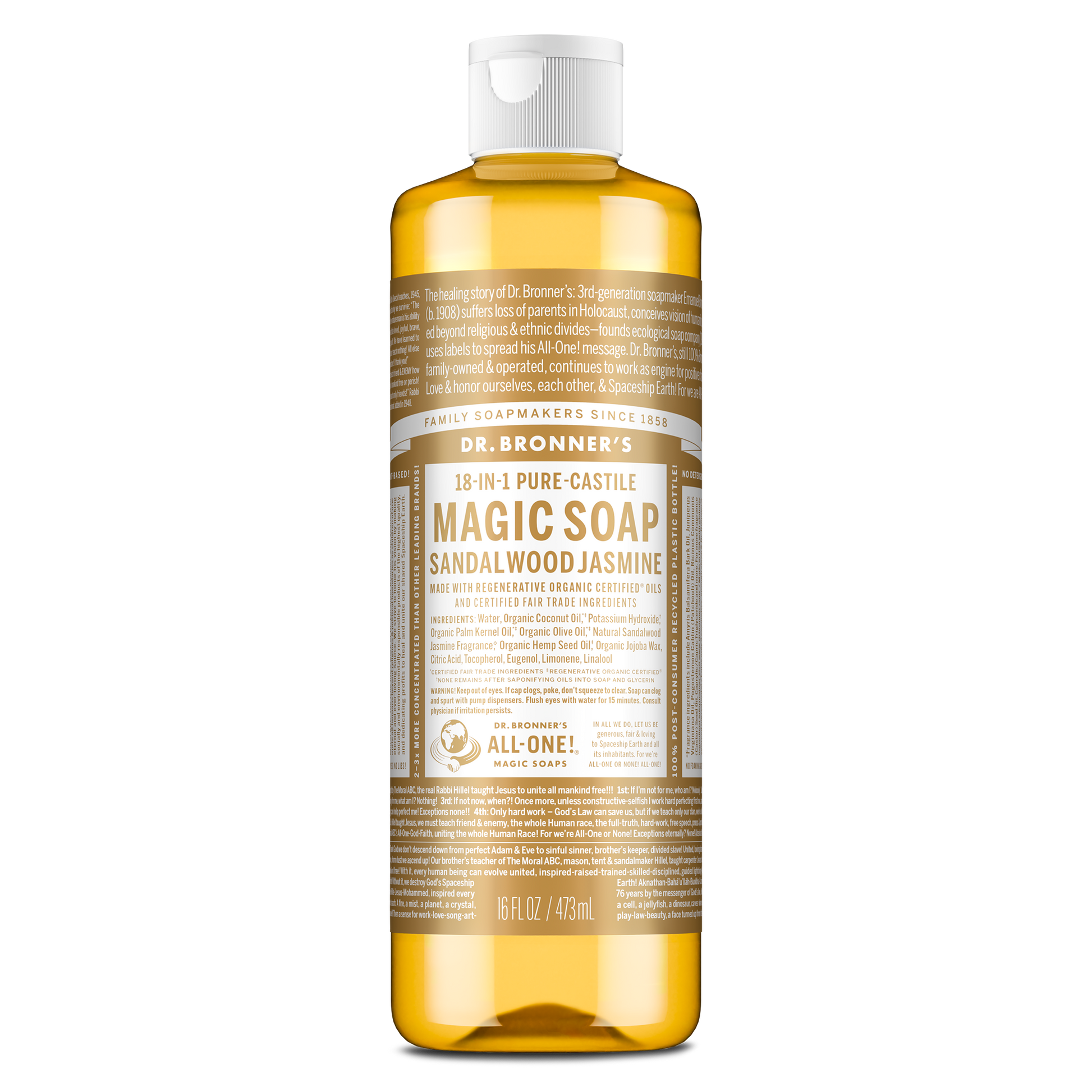 PURE-CASTILE LIQUID SOAP Sandalwood Jasmine [473ml]