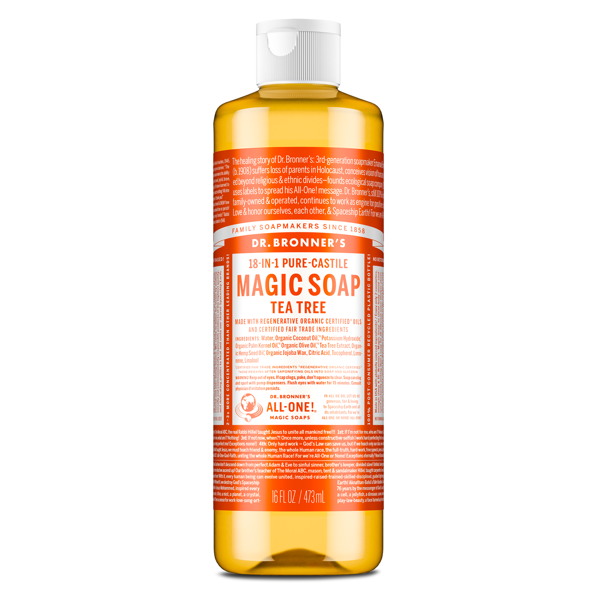 PURE-CASTILE LIQUID SOAP Tea Tree [473ml]