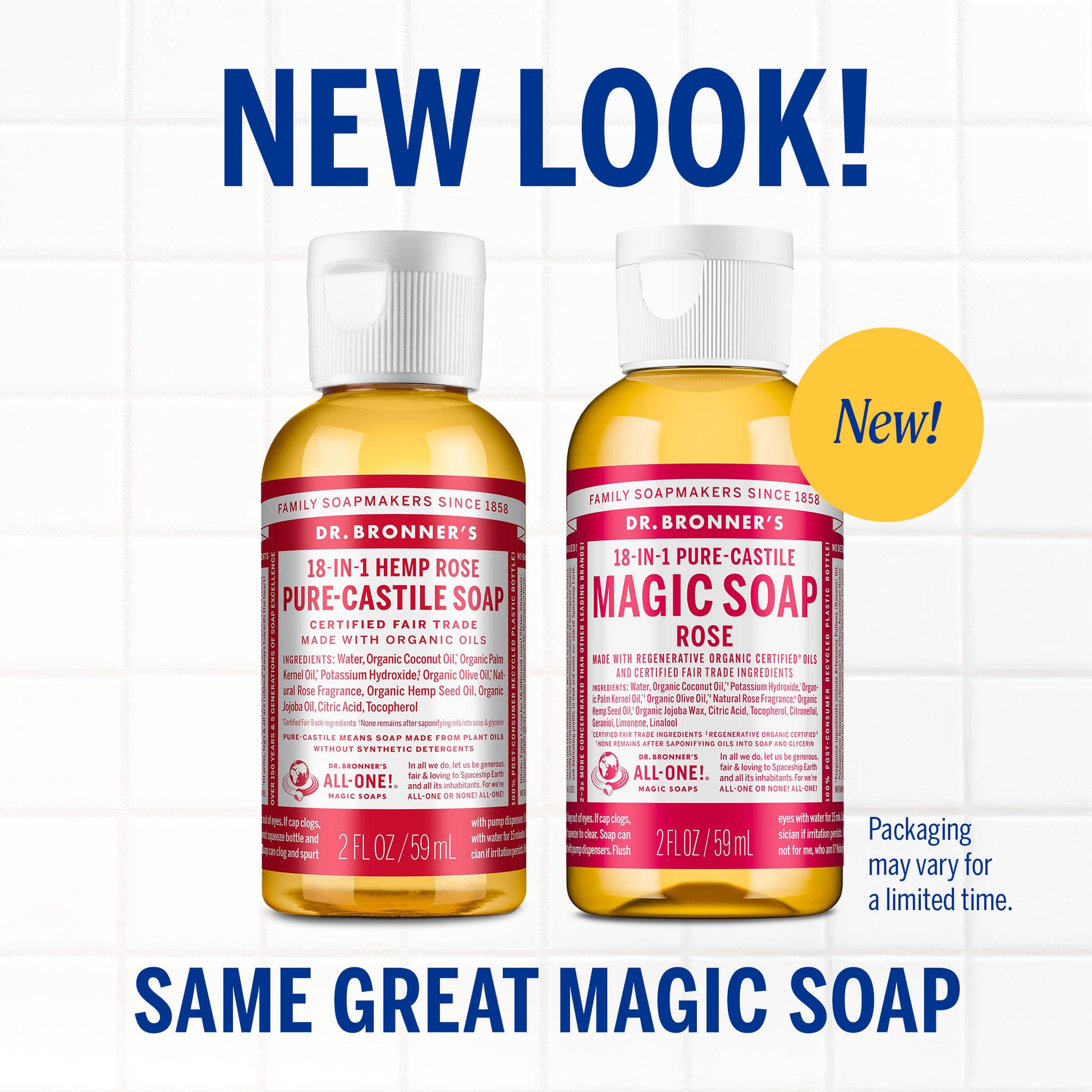 PURE-CASTILE LIQUID SOAP Rose [59ml]