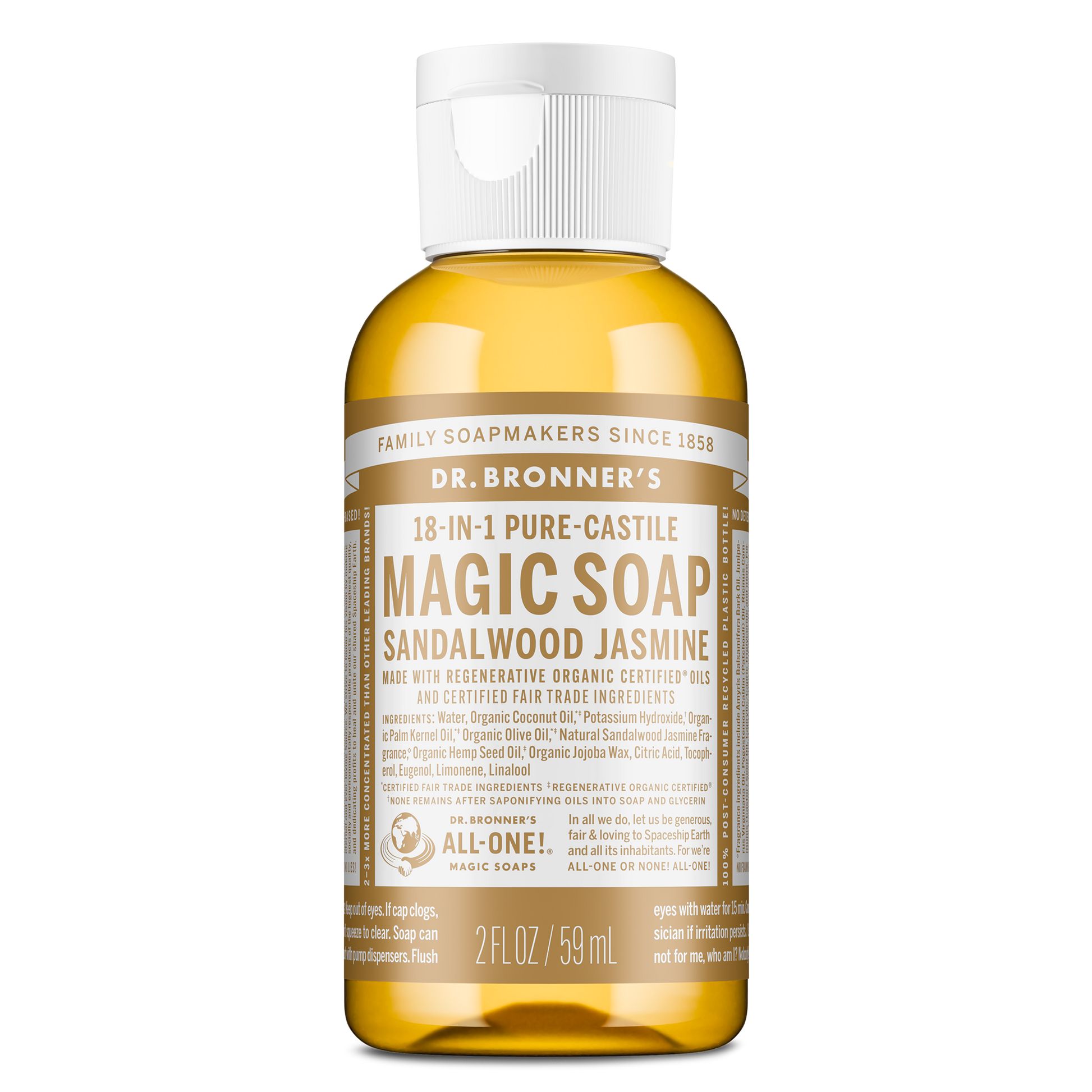 PURE-CASTILE LIQUID SOAP Sandalwood Jasmine [59ml]