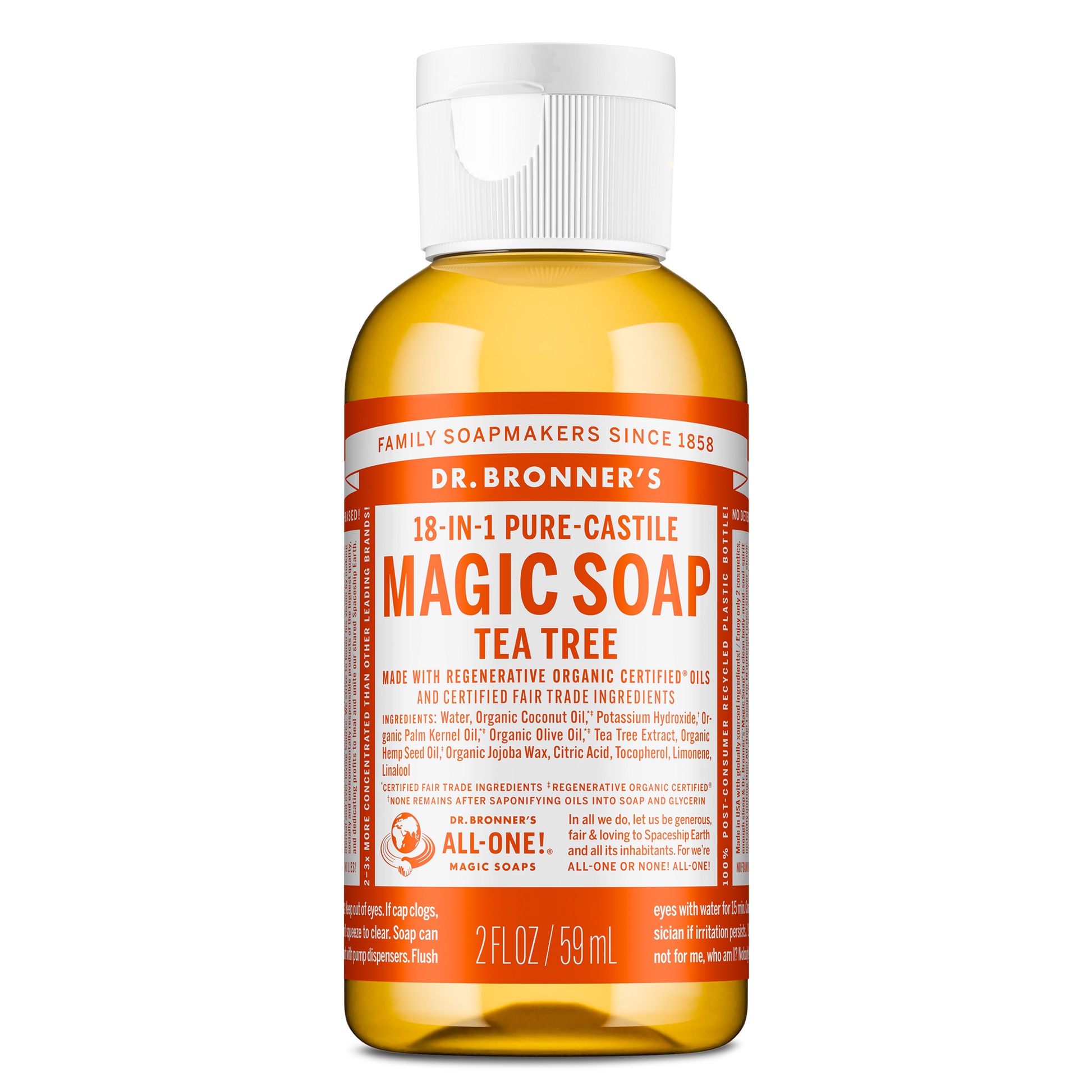 PURE-CASTILE LIQUID SOAP Tea Tree [59ml]