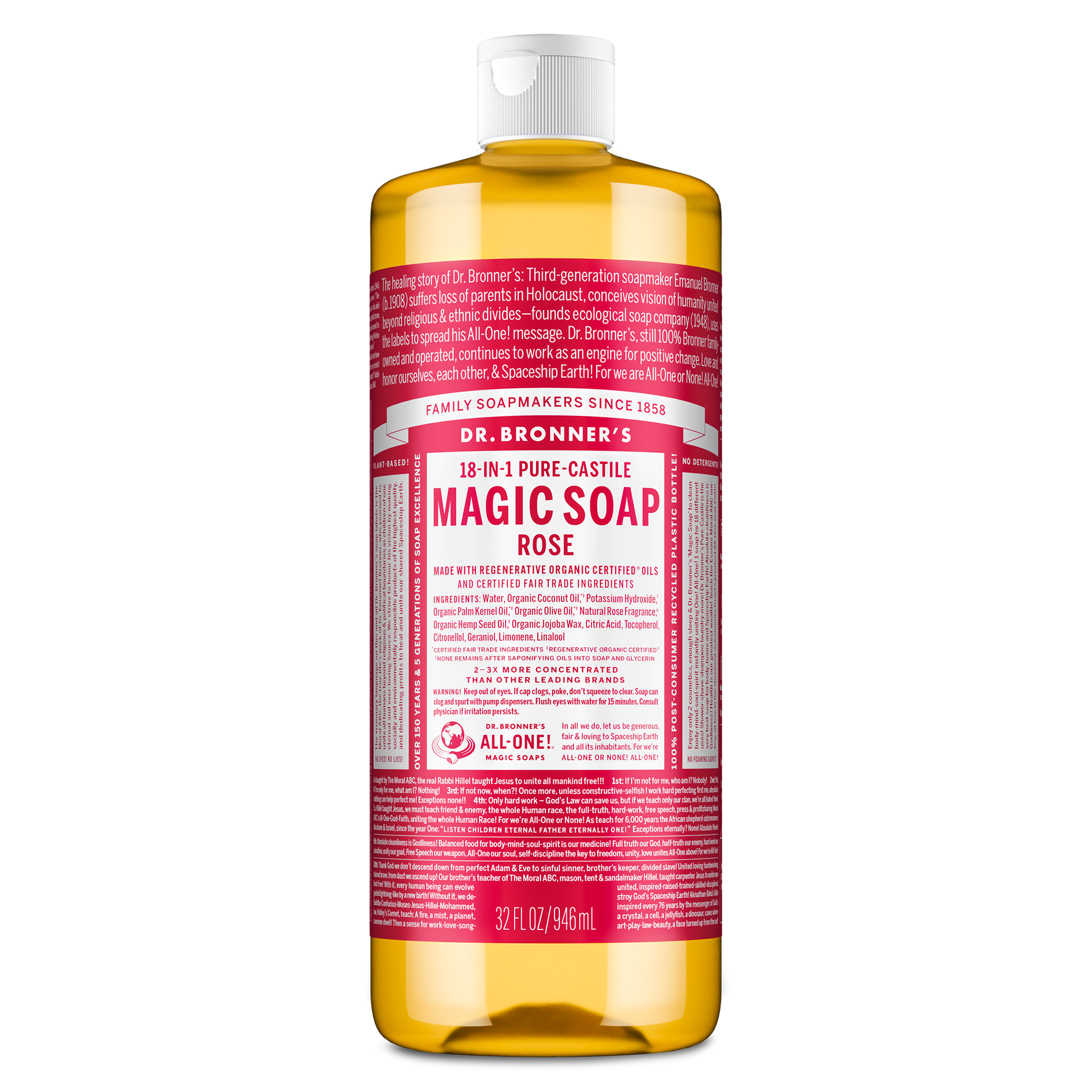 PURE-CASTILE LIQUID SOAP Rose [946ml]
