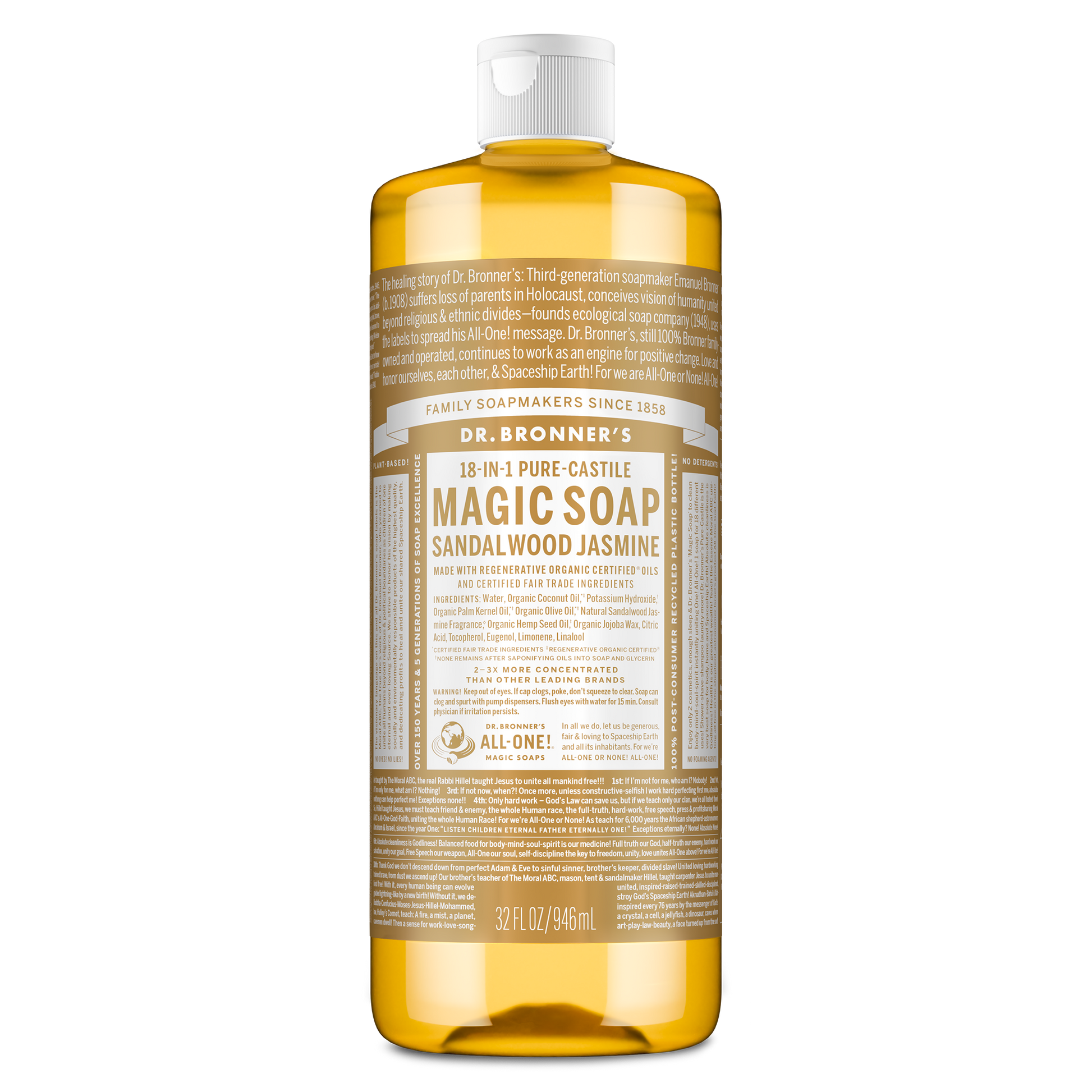 PURE-CASTILE LIQUID SOAP Sandalwood Jasmine [946ml]
