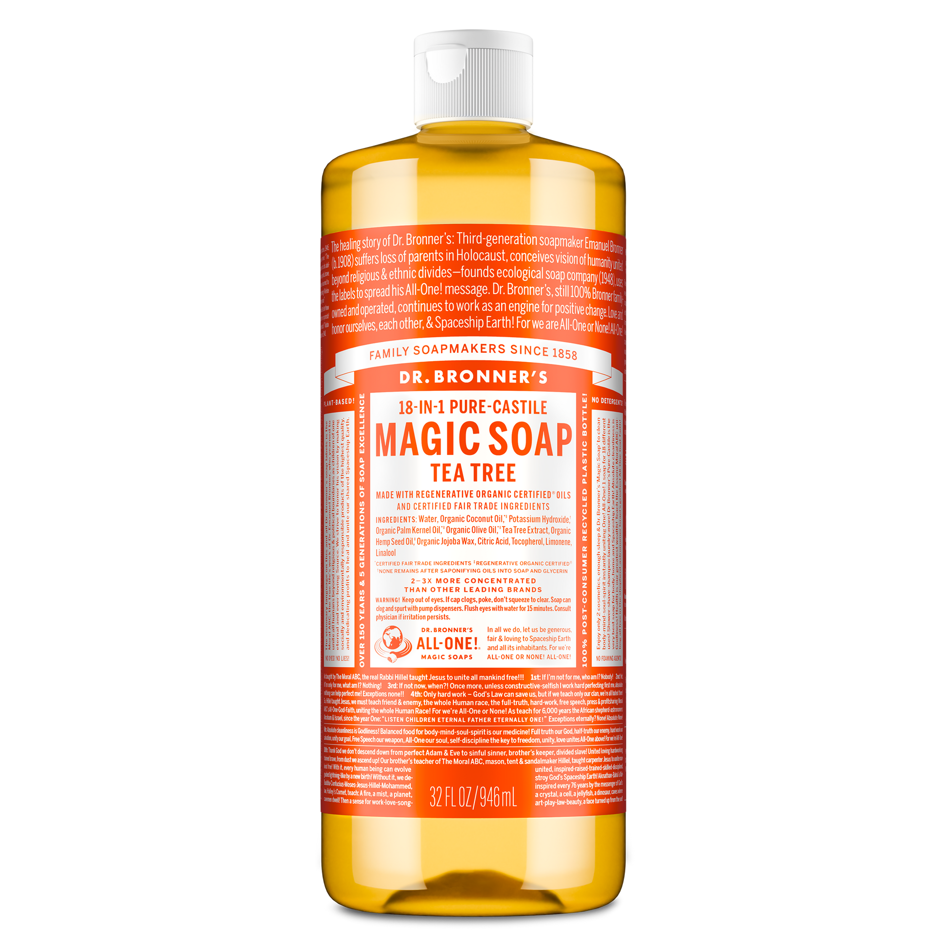 PURE-CASTILE LIQUID SOAP Tea Tree [946ml]