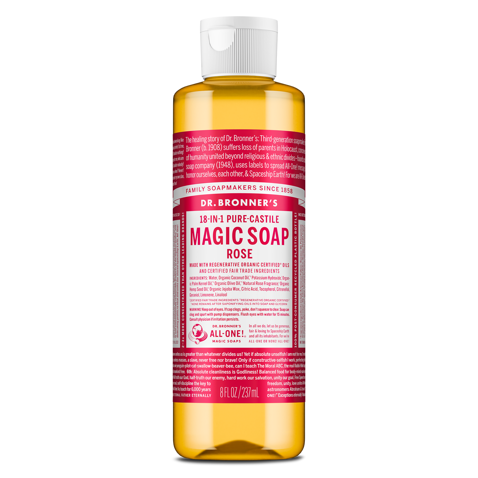 PURE-CASTILE LIQUID SOAP Rose [237ml]