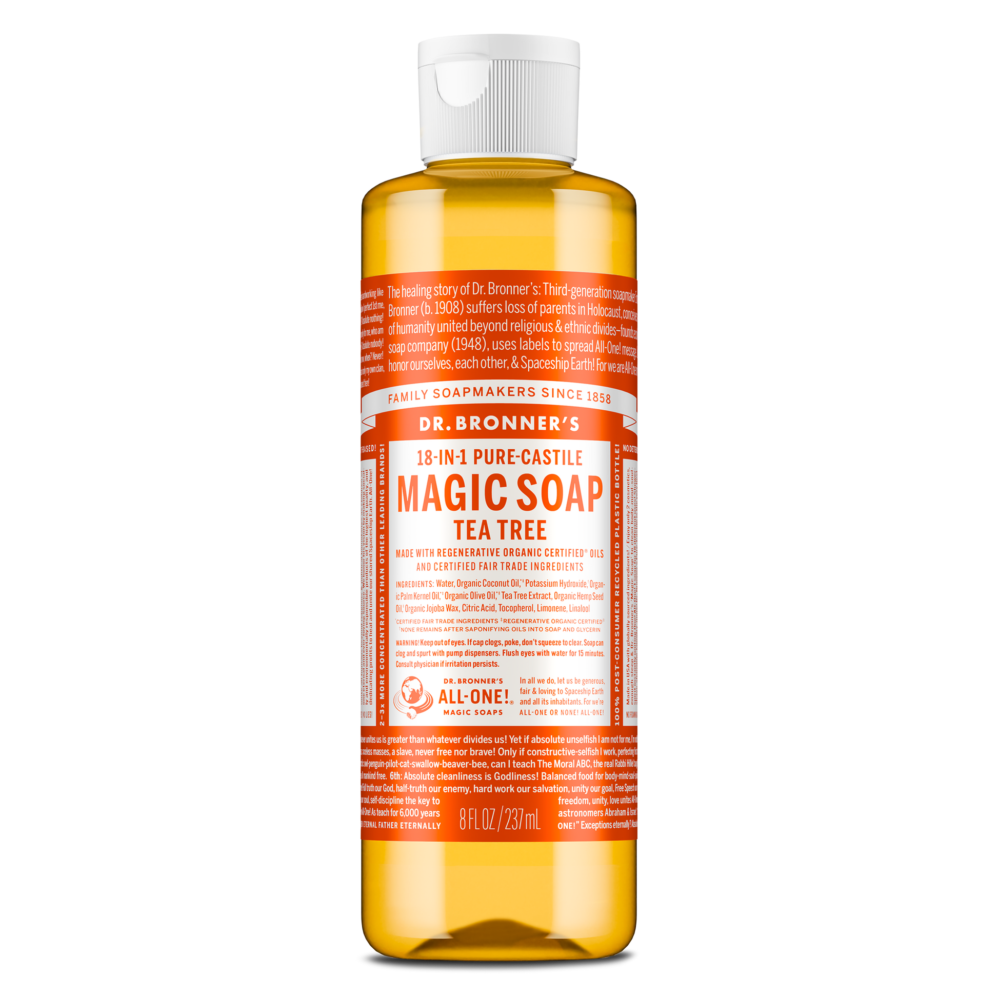 PURE-CASTILE LIQUID SOAP Tea Tree [237ml]