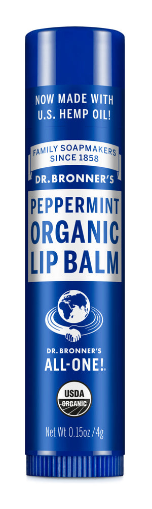 Dr. Bronner's peppermint lip balm