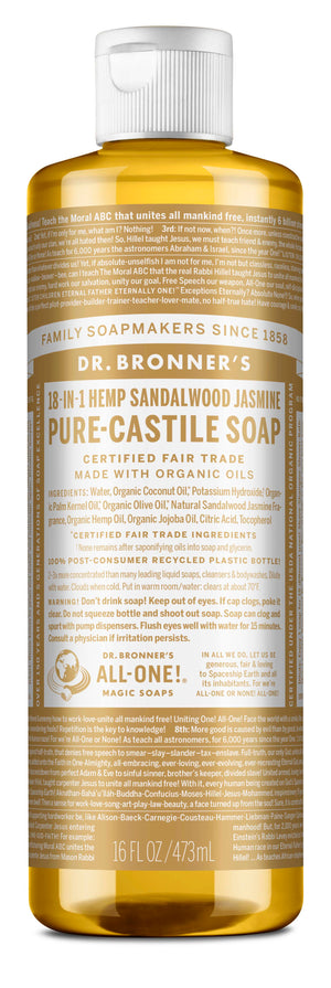 Sandalwood Jasmine - Pure-Castile Liquid Soap