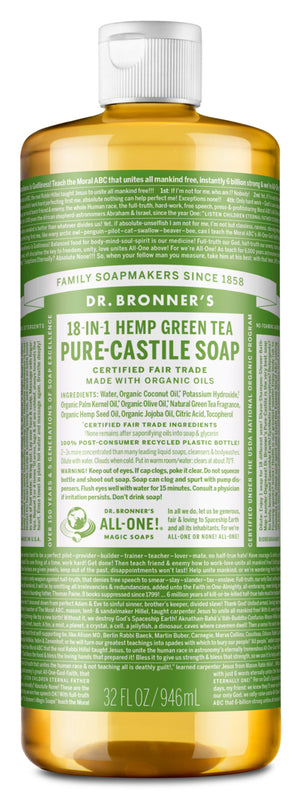 Green Tea - Pure-Castile Liquid Soap