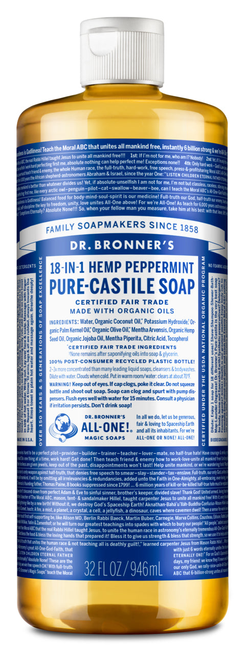 Dr. Bronner's Peppermint Liquid Soap 