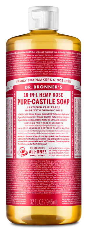 Dr. Bronner's Rose Liquid Soap