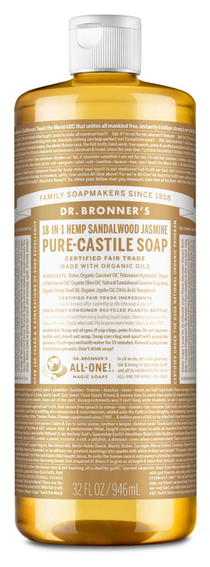 Sandalwood Jasmine - Pure-Castile Liquid Soap