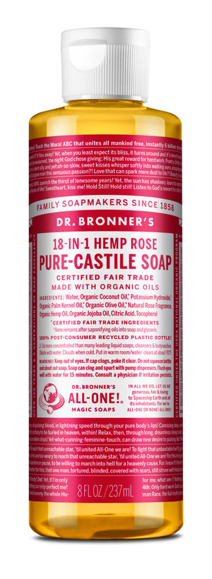 Dr. Bronner's Rose Liquid Soap