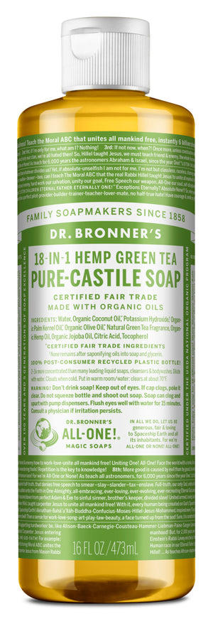 Dr. Bronner's Green Tea Liquid Soap 